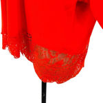 City Chic Neon Orange Open Front Lace Inset Kimono Plus Size 14 Photo 6