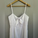 Hutch NWT‎  Savannah White Seersucker Bow Front Wide Leg Jumpsuit Size 10 Photo 3