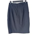 Trina Turk Black Pencil Skirt Knee Length Wool Blend Lightweight Size 0 Photo 3