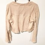 Current/Elliott  Womens Size 0 XS The Acture Knit Cropped Sweater Light Pink Photo 4
