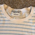 Pusheen  Sailor Cat Long Sleeve Shirt Women's Blue White Stripe.  Size Small Photo 2