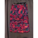 Raul Blanco Silk Skirt Suit, Vintage Multicolor Floral, Size 8, Pleated Skirt Red Photo 8
