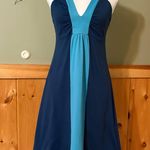 Patagonia Navy and Turquoise Midi Dress Photo 0