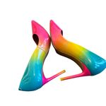 Chelsea and Violet  Carre Ombre Rainbow Pumps High Heels Pointed Toe Size 7 Women's Photo 2