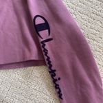 Champion  Women’s Reverse Weave Purple Cropped Crew Neck Photo 3