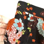 Modcloth  Comfy Black Wide Leg Pants with Multicolor  Vibrant Floral Print Photo 4