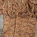 Free People Floral Puff Sleeve Blouse Beatrice Photo 4