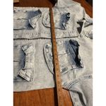 SO Y2K Jean Jacket Large Light Wash Pocket VTG Women’s Denim Coat L Fall Collared Photo 7