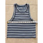 Aerie Womens Size Medium Navy White Stripe Cropped Power Tank Y2k Boho 90s Photo 6