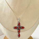 925 Sterling Silver Orange Carnelian Necklace Handmade Gemstone Womens Jewelry Photo 8