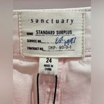 Sanctuary New Peace Crop Chino Pants Washed Cherry Blossom Pink Size 24 Spring Photo 8