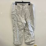 Talbots Cream 100% Linen Lagenlook minimalist Cropped Pants size 16 #734 Photo 2