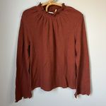 Madewell Texture & Thread Ruffled Mockneck Top Women's Medium Photo 1