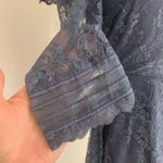 Lovers + Friends  Cass Dress Size Small Lace Off the Shoulder Blue Gray Sz S Photo 6