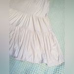 ZARA NWT Small  midi v-neck laces dress Sleeveless Cream Dress with Ruffle Hem Photo 4