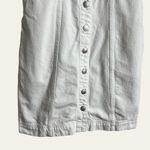 Madewell  Denim Square Neck Sleeveless Tile White Button Front Mini Dress Size 4 Photo 7