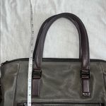 Tumi Beacon Hill Leather Laptop $495 Tote Bag Green Brown Unisex Photo 15