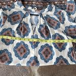 En Crême En Creme size Small boho spring summer dress medallion print cream blue mini Photo 5