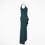 Betsy and Adam  Christine Scuba Crepe Ruffled Bow Gown Photo 4