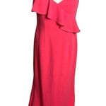 Black Halo  Eve Calia ruffle pink maxi dress gown Sz 12 Photo 0