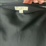 Loft  Black Satin Maxi Slip Skirt Size Medium Photo 2