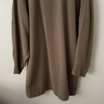 Vince . | Mock Neck Brown Long-Sleeve Short Sweatshirt Dress Relaxed Fit | XL Photo 7