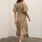 Moon River  Smocked Puff Sleeve Midi Dress Photo 1