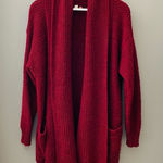 Pilcro  by Anthro. Open Front Cardigan Maroon Sz Medium Photo 0