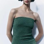 ZARA  Green Sparkle Tube Top  Photo 0