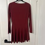 Reformation  Coen Jersey Knit Long Sleeve Square Neck Mini Dress Small Photo 7