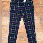 J. McLaughlin NEW Plaid Ankle Ross Pants | Stretch Knit Trousers | Size 6 Photo 2