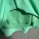 Illa Illa  Green Sleeveless Swing Sundress Ivory Mesh Net Crochet Back Size Small Photo 3