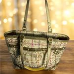 Coach Signature Heritage Tallersall graffiti Gold and Cream Tote Bag Photo 1
