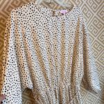 Pink Lily  Black and White Polka Dot Midi Dress Photo 3