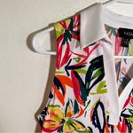 MSK Golf Dress Sleeveless White Neon Floral S Pink Photo 3