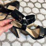 Karl Lagerfeld  Black Patent Leather Sandals Photo 5