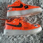 Nike UNIXES  Air Force 1 Orange Black Sneakers Photo 5