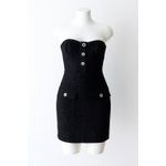 Petal and Pup  Womens Tweed Dress Size‎ XL Black Strapless Mini Bustier Chic Party Photo 1