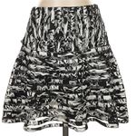 Parker Contemporary Modern Whimsigoth Chic Black & White Mini Skirt Size 0 XXS Photo 5
