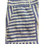 Nicole Miller  100% Linen Shorts Size L Pockets Lightweight Striped Resort Wear Photo 2