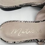 Matisse On Course Snake Printed Leather Slip On Mules Loafers Size 6.5 Black Photo 2