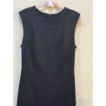 Banana Republic Banana‎ Republic Sloan-Fit Cross-Front Sheath Dress, Black SIZE 14 Midi Photo 5