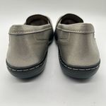 IUY‎ Loafers Womens 10 Silver Leather Casual Slip On Penny Loafers Comfort NEW Photo 4