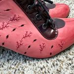John Fluevog  Look Out Fascination Lace-Up Leather Heel Pink Oxford Coral Witchy Photo 12