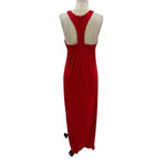Jay Godfrey Halter‎ Neck Jersey Red Maxi Dress Gown Racerback Size 8 Photo 6