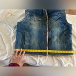 Marvin Richards  Vintage Faux Fur Denim Vest Size L Photo 6