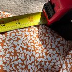 Beachsissi Women’s Orange Brown White Floral Boho Ruched Short Sleeve Dress L Photo 6