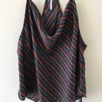 Free People Stevie Cowl Neck Flowy Striped Tank Top Photo 3