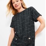 Loft  Women's Tennis Metallic Tweed Fringe Pocket Mini Dress 4 -NWT Photo 8