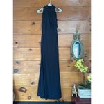 Lulus Romantic Chance Black Halter Backless Mermaid Maxi Dress Bridesmaid Sz L Photo 2